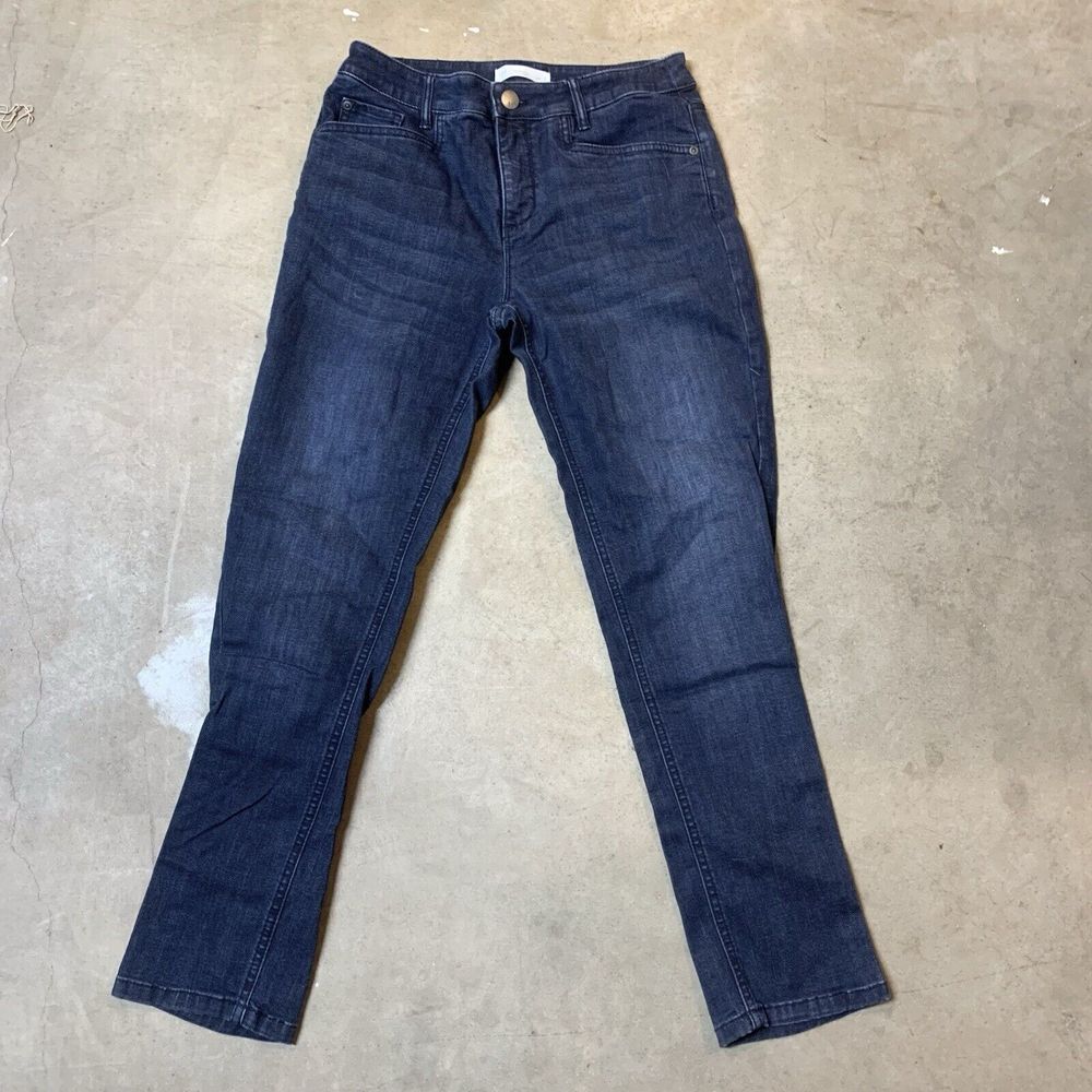 J. Jill Smooth Fit (4) Jeans - Pants Wome's Slim Ankle Denim Dark Blue